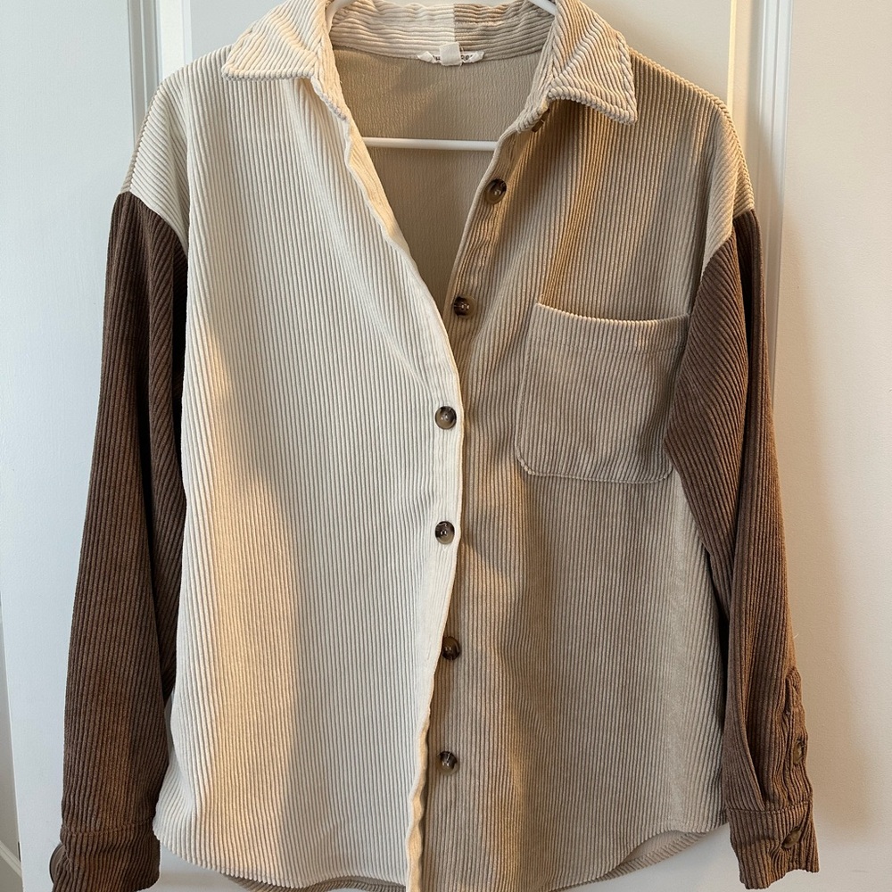 Casual Corduroy Button-Up Shirt